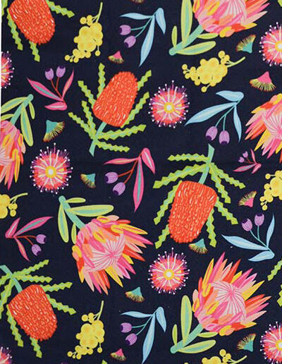 Aussie flora patterned fabric