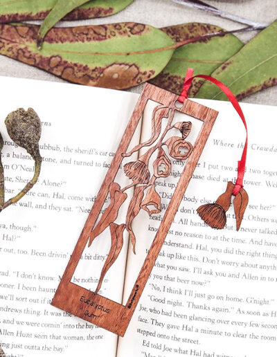 Australian made wooden flowering gum bookmark