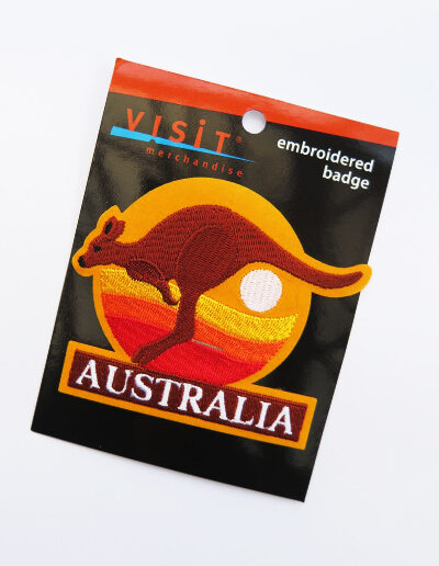 Kangaroo sunset embroidered badge