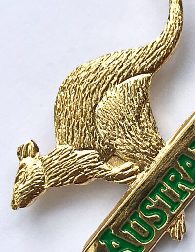 Golden Kangaroo hat pin