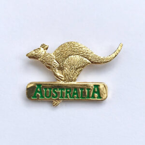 Golden Kangaroo hat pin