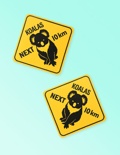 Koala Road sign sticker