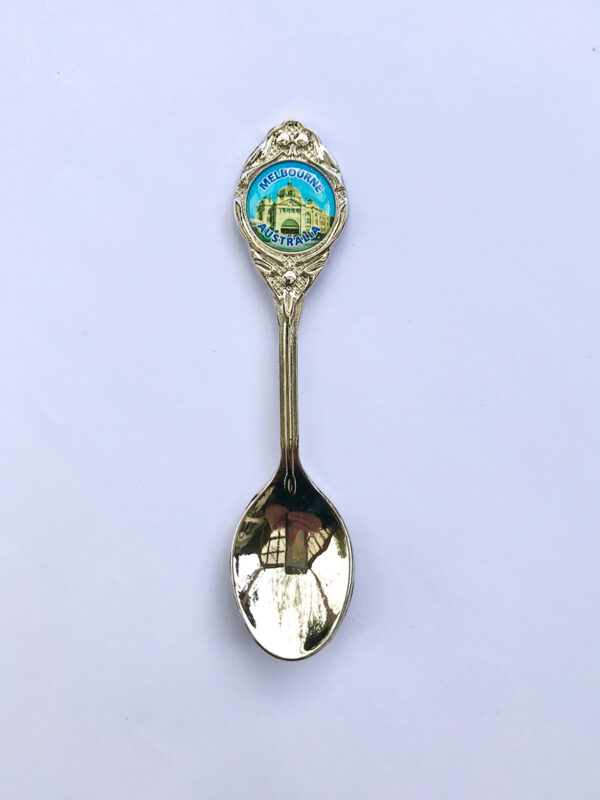 Souvenir spoon with Flinders Street Station crest