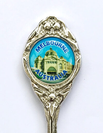 Souvenir spoon with Flinders Street Station crest