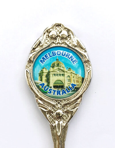 Souvenir spoon with Flinders Street Station crest