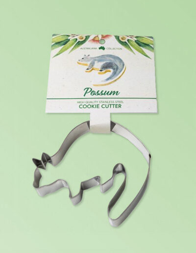 Possum shaped metal cookie cutter