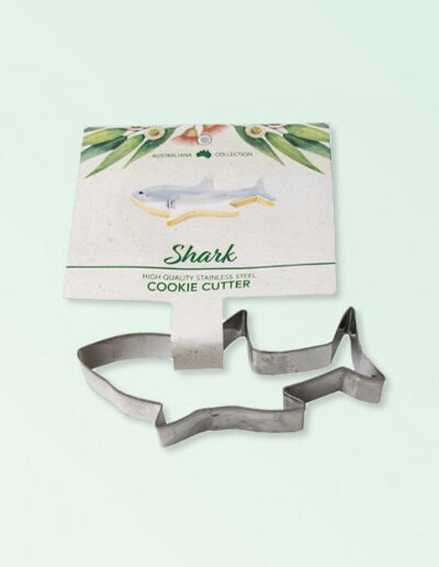 Shark shaped metal cookie cutter