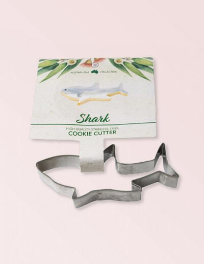 Shark shaped metal cookie cutter