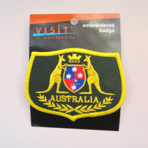 Kangaroo shield embroidered badge