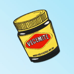 Vegemite jar badge