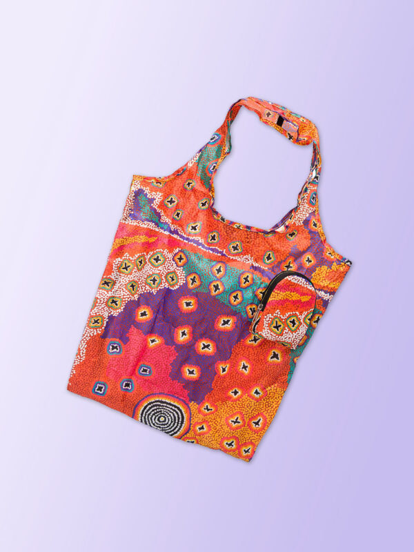 Foldable shopping tote featuring Ruth Stewarts artwork