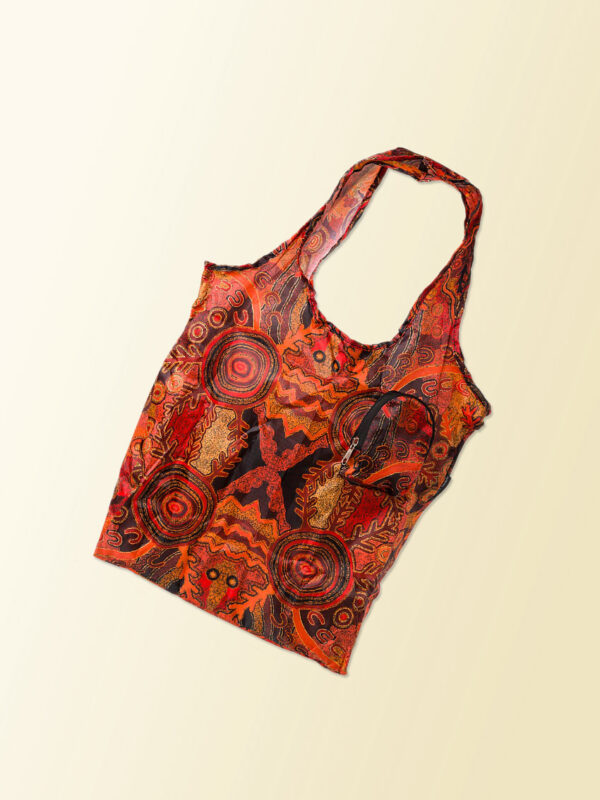 Foldable shopping tote featuring Theo Hudsons artwork