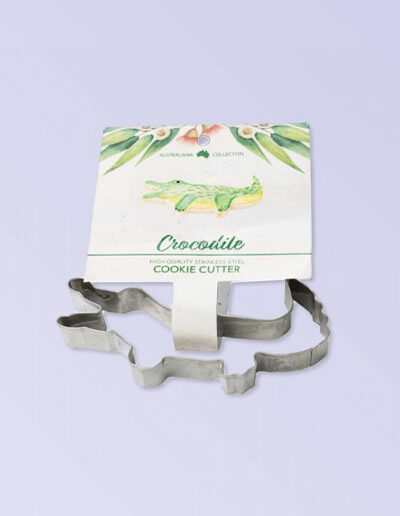 Crocodile shaped metal cookie cutter