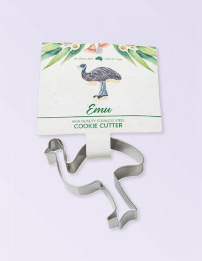 Emu shaped metal cookie cutter