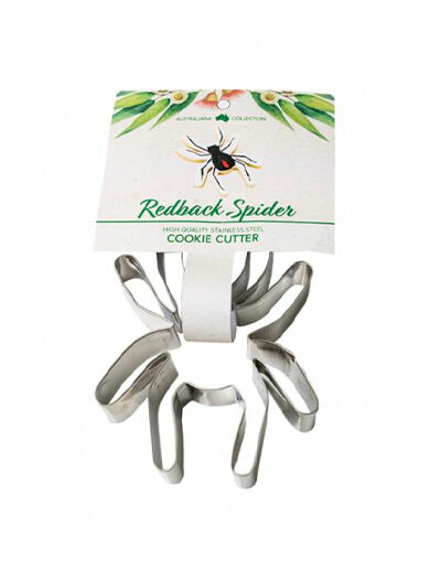 Redback Spider shaped metal cookie cutter
