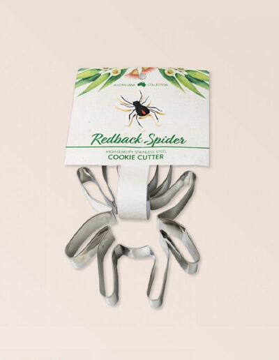 Redback Spider shaped metal cookie cutter