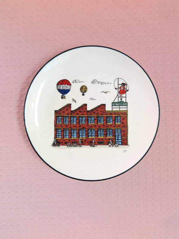 Skipping Girl design porcelain canape plate by Squidinki