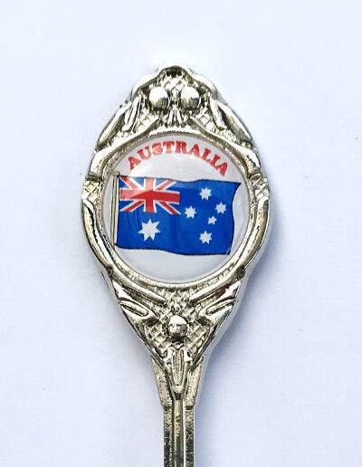 Souvenir spoon with an Australian flag crest