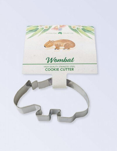 Wombat shaped metal cookie cutter