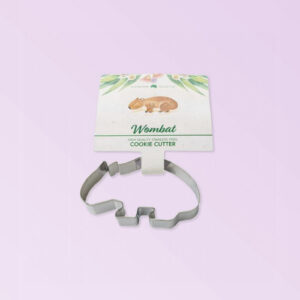 Wombat shaped metal cookie cutter