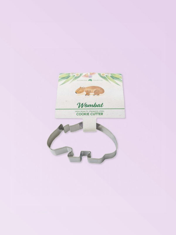 Wombat shaped metal cookie cutter