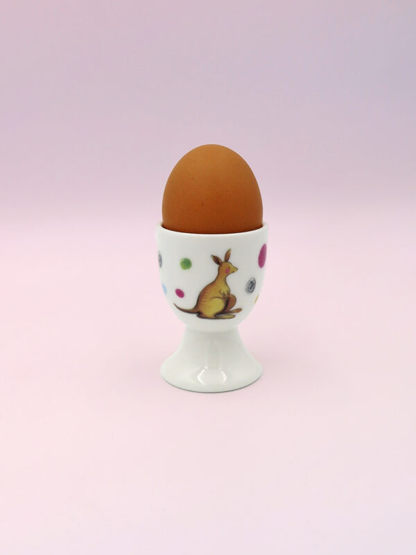 Barney Gumnut china egg cup. Hoppity Kangaroo is on this egg cup.