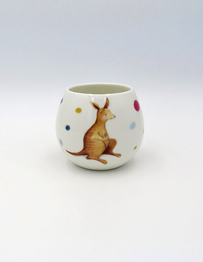 Barney Gumnut china mug. Hoppity Kangaroo is on this mug.