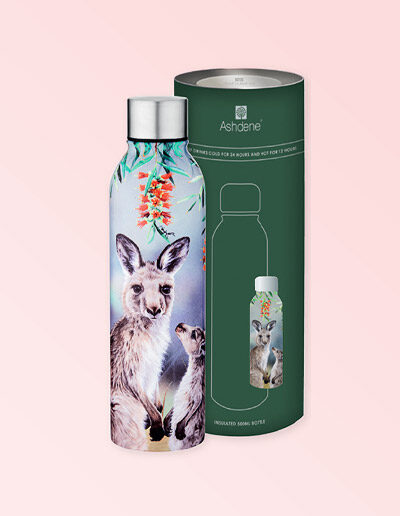 Kangaroo drink bottle and presentation box