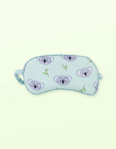 Fabric eye mask with koala design