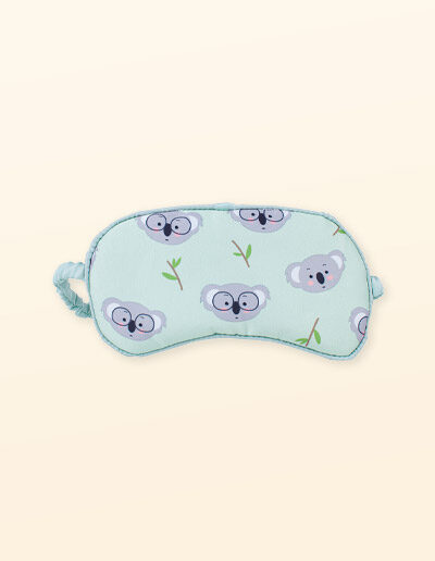 Fabric eye mask with koala design