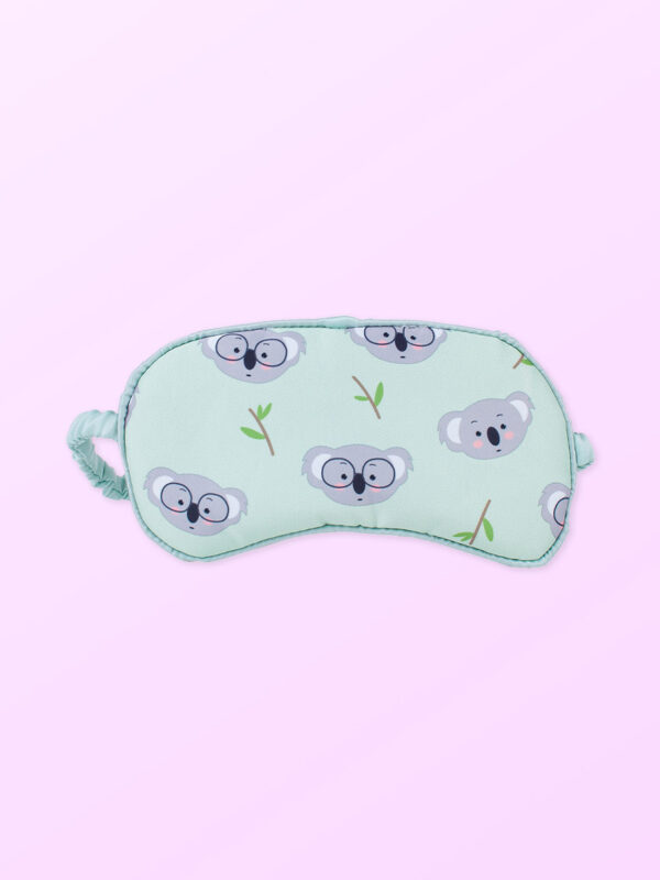 Fabric eye mask with koala design