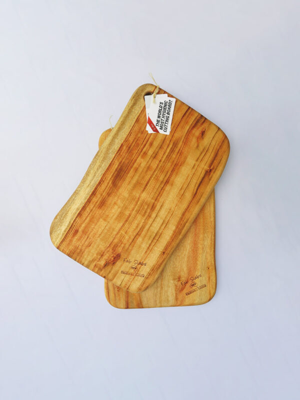 Two large wooden chopping boards
