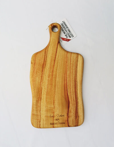 A medium wooden paddle boards