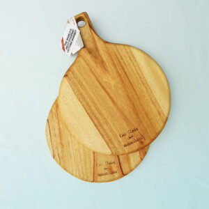 Two pizza wooden chopping boards