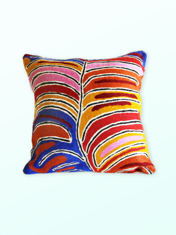 Better World Arts Wool cushion 30cm. Design by Betsy Napangardi Lewis