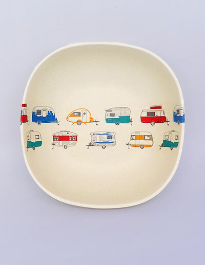 Coloured caravans bamboo Cereal Bowl