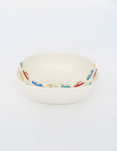 Coloured caravans bamboo Salad Bowl