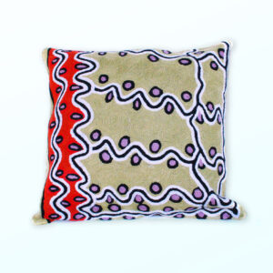 Better World Arts Wool cushion 40cm. Design by Rama Kaltu Kaltu Sampson