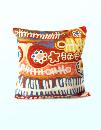 Better World Arts Wool cushion 30cm. Design by Murdie Nampijinpa Morris