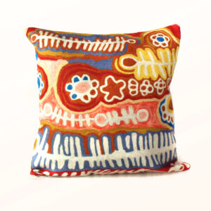 Better World Arts Wool cushion 30cm. Design by Murdie Nampijinpa Morris