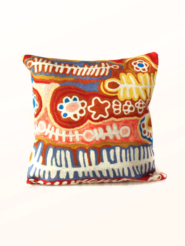 Better World Arts Wool cushion 30cm. Design by Murdie Nampijinpa Morris