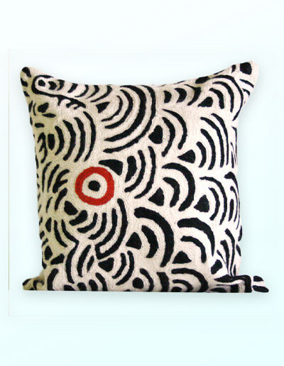 Better World Arts Wool cushion 30cm. Design by Nelly Patterson