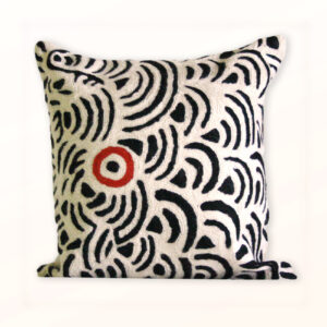 Better World Arts Wool cushion 30cm. Design by Nelly Patterson