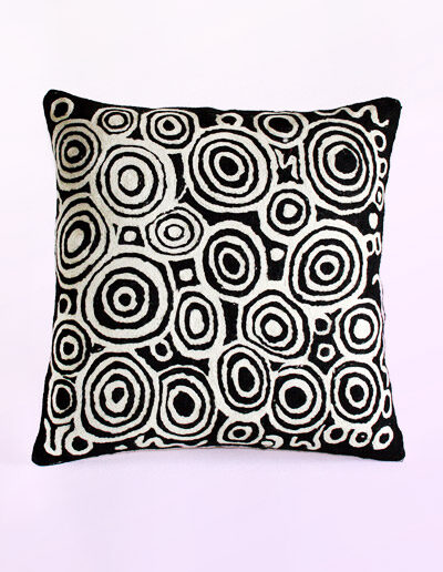 Better World Arts Wool cushion 40cm. Design by Nelly Patterson