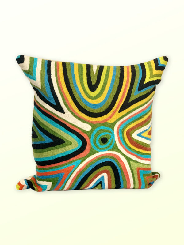 Better World Arts Wool cushion 30cm. Design by Rama Kaltu Kaltu Sampson