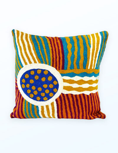 Better World Arts Wool cushion 40cm. Design by Sarah Lane