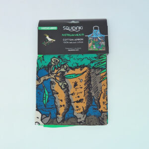 Wildlife fabric apron in its package