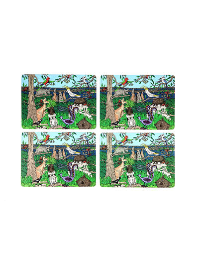 Wildlife placemats set of 4