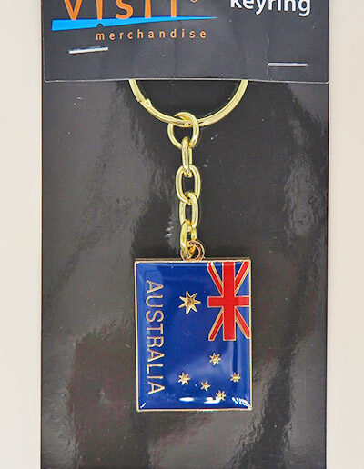 Australian Flag metal Keyring