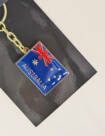 Australian Flag metal Keyring